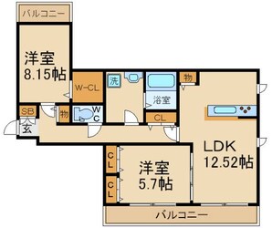 シャーメゾン今津南二の物件間取画像